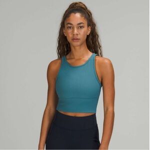 EUC Lululemon Power Pivot Tank Top *Rib
Capture Blue
Size 8 (PTP- 15”-18”)